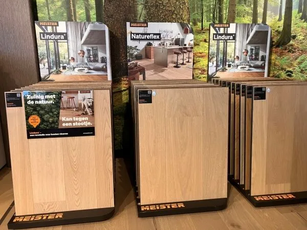 De MEISTER-stalen van Lindura en Natureflex in de winkel